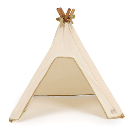 indoor dog teepee, cotton fabric, front