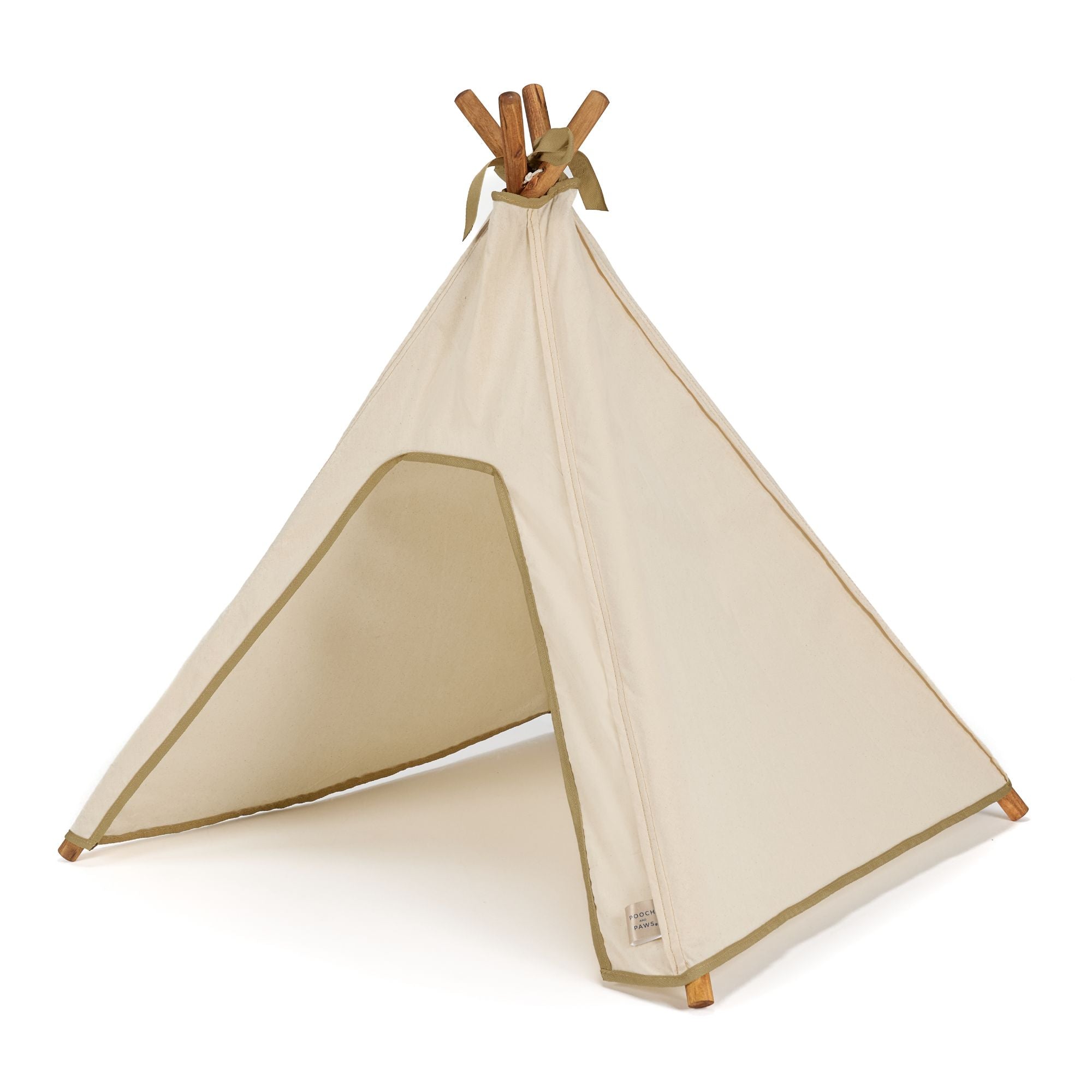 indoor dog teepee, cotton fabric, side