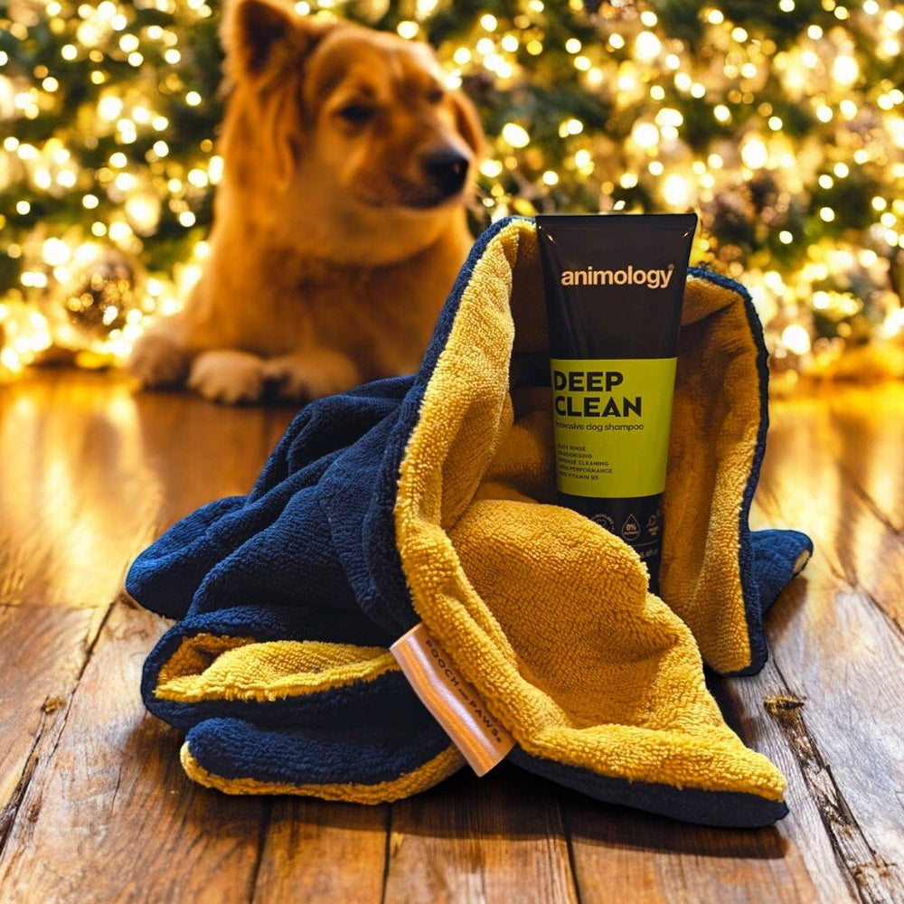 Deep Clean Gift Set - Ultra - Absorbent Dog Towel & Dog Shampoo - Pooch and Paws