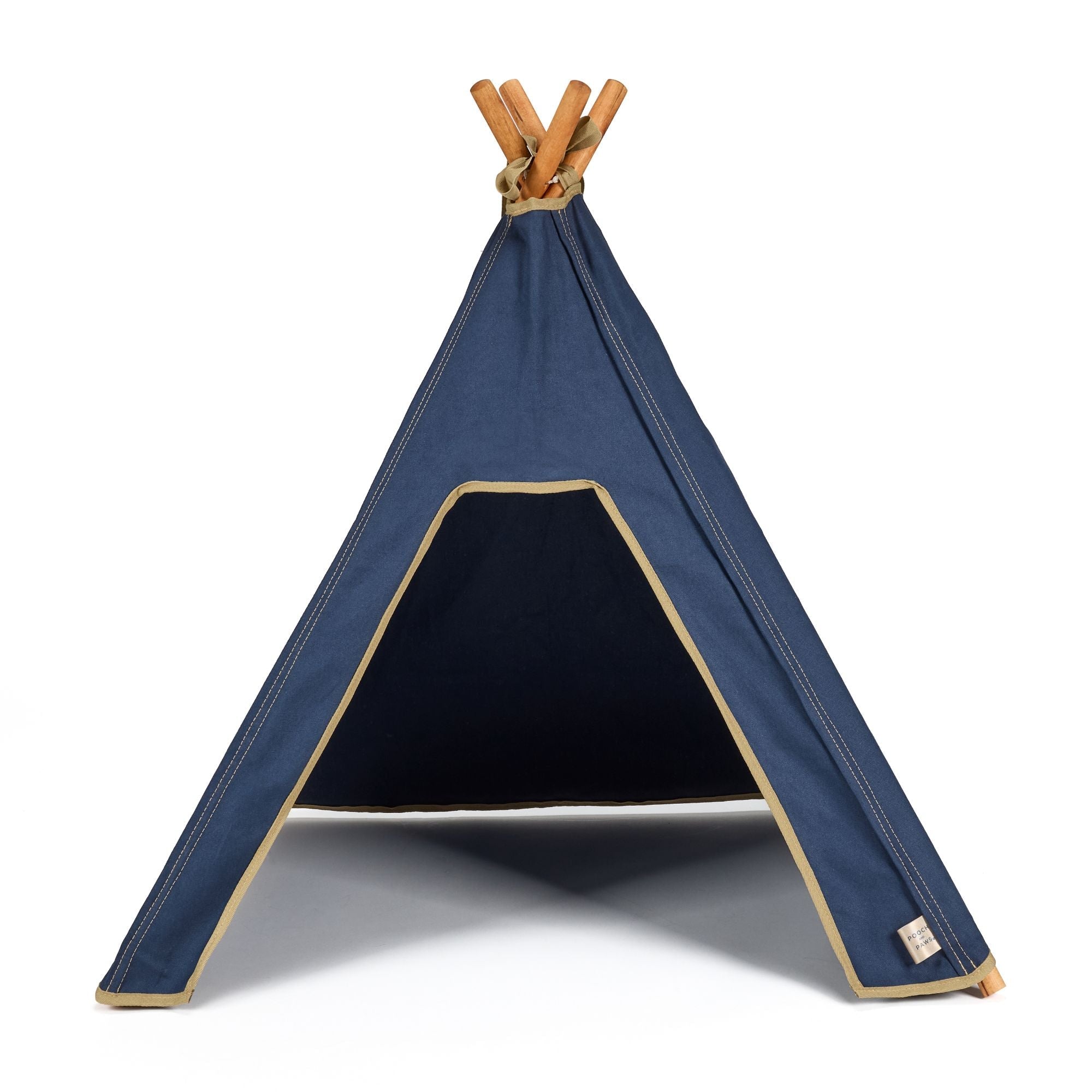 Dog Teepee Bed - INDOOR - Cotton Canvas (Navy Blue) - Pooch and Paws