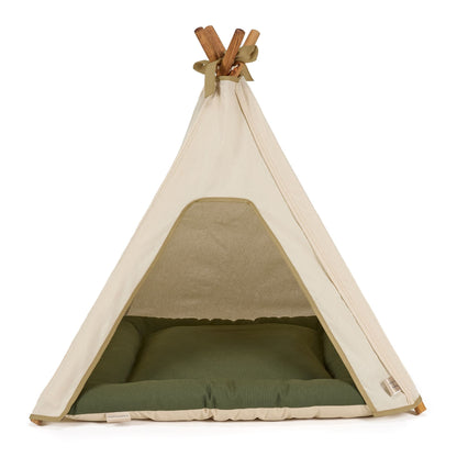 Dog Teepee Bed - INDOOR - Cotton (Natural) - Pooch and Paws