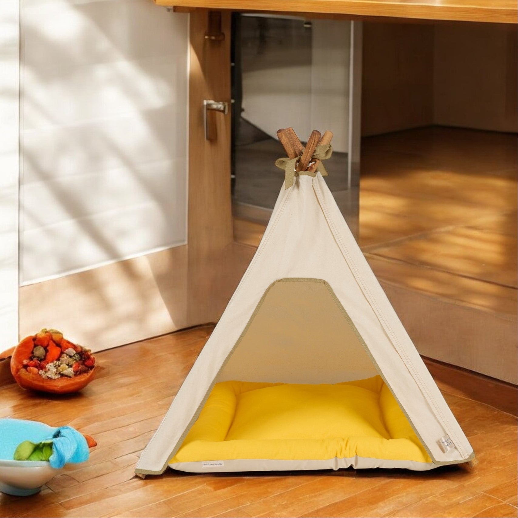 Dog Teepee Bed - INDOOR - Cotton (Natural) - Pooch and Paws