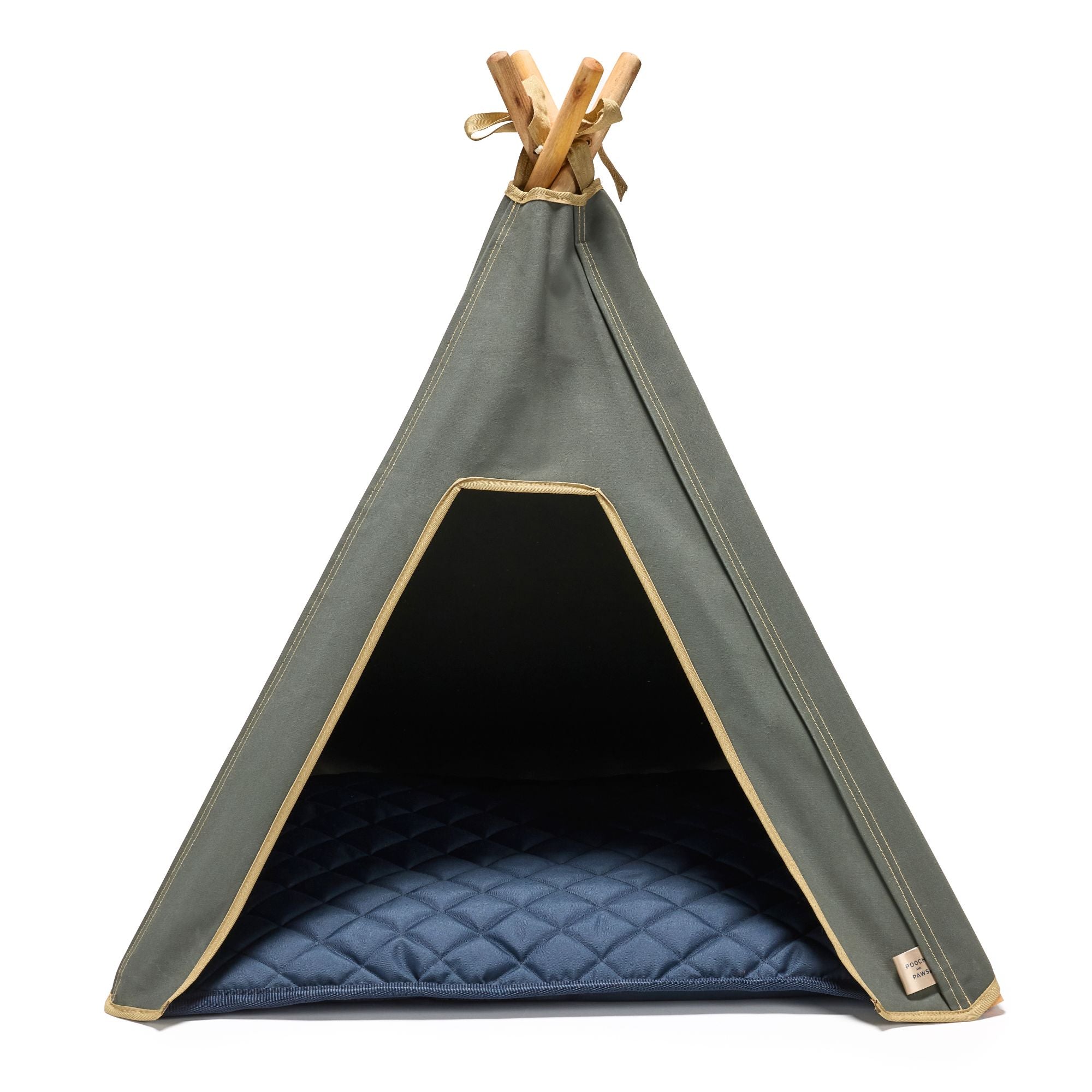 Dog Teepee Bed - INDOOR & OUTDOOR - Waterproof Canvas - Pooch and Paws