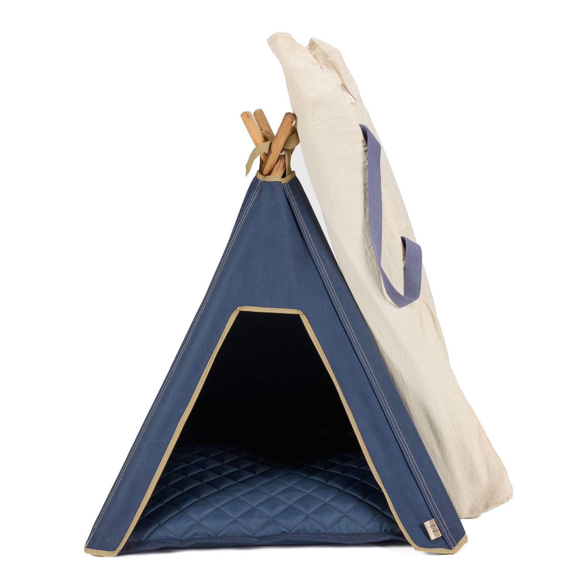 Dog Teepee Bed - INDOOR & OUTDOOR - Waterproof Canvas - Pooch and Paws