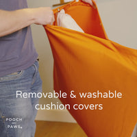Dog cushion benefits. Wahshable dog cushion covers. Water resistant dog cushion covers 