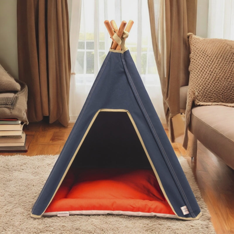 Dog Teepee Bed - INDOOR & OUTDOOR - Waterproof Canvas